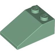 Lego kostka (kostička) 2x3 sklon (šikmá) 25°, pískově zelená (4153758)